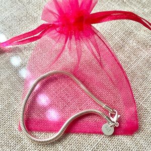 925 Sterling Silver Snake Chain Link Bracelet • 8” • NEW